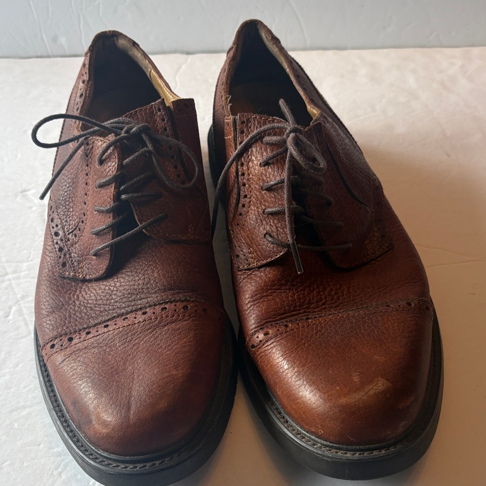 Dockers Men's Brown Leather Wingtip Oxfords